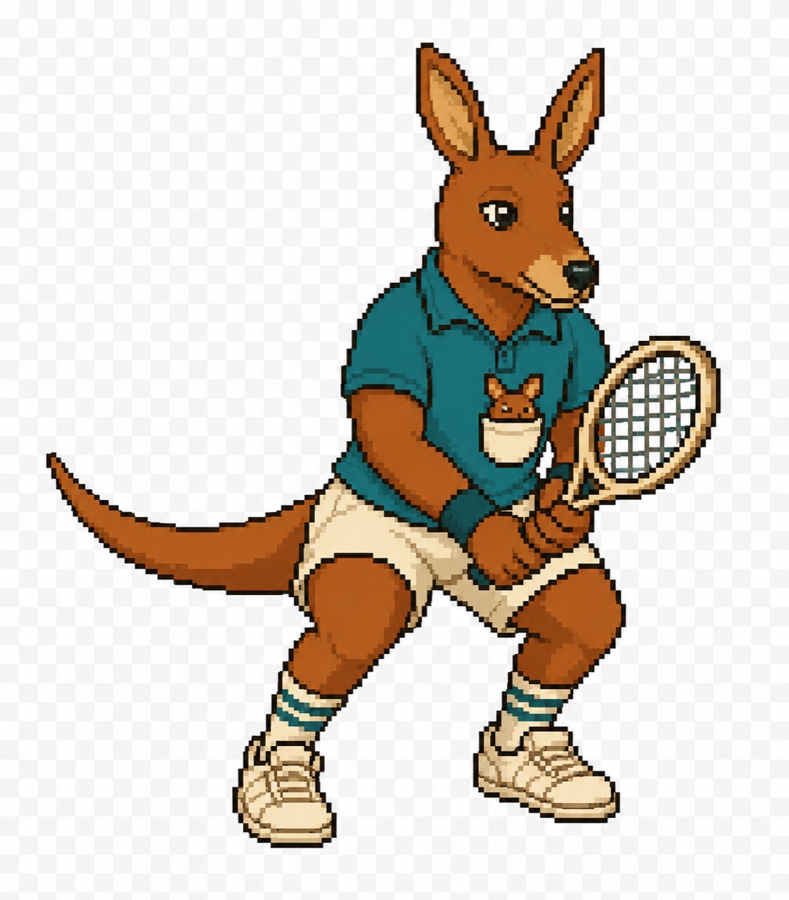 Kangaroo tennis player